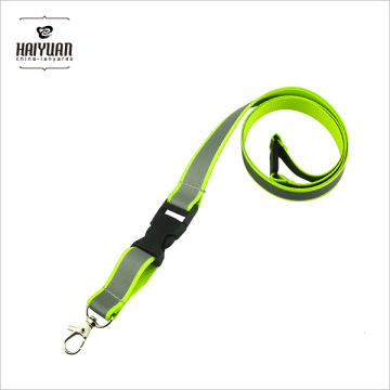Green Promotional Reflective Lanyards Without Printing